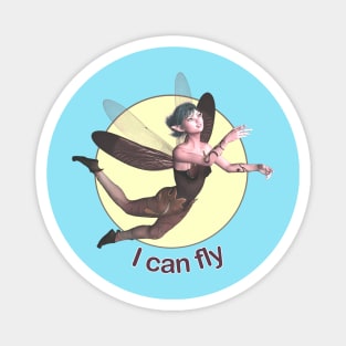 I can fly fairy faerie elf dragonfly wings flying Magnet